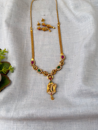 Antique Designer Necklace Short Set Premium| N0678