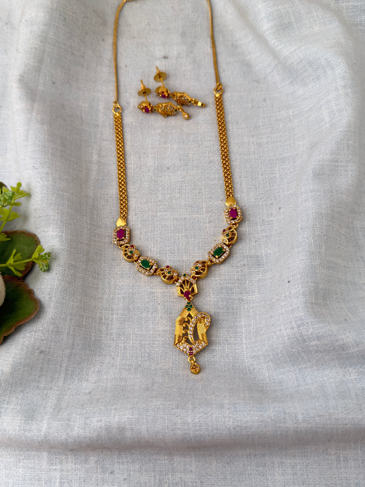 Antique Designer Necklace Short Set Premium| N0678