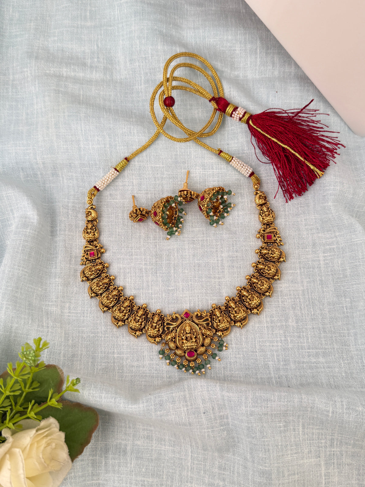 Antique temple necklace for women