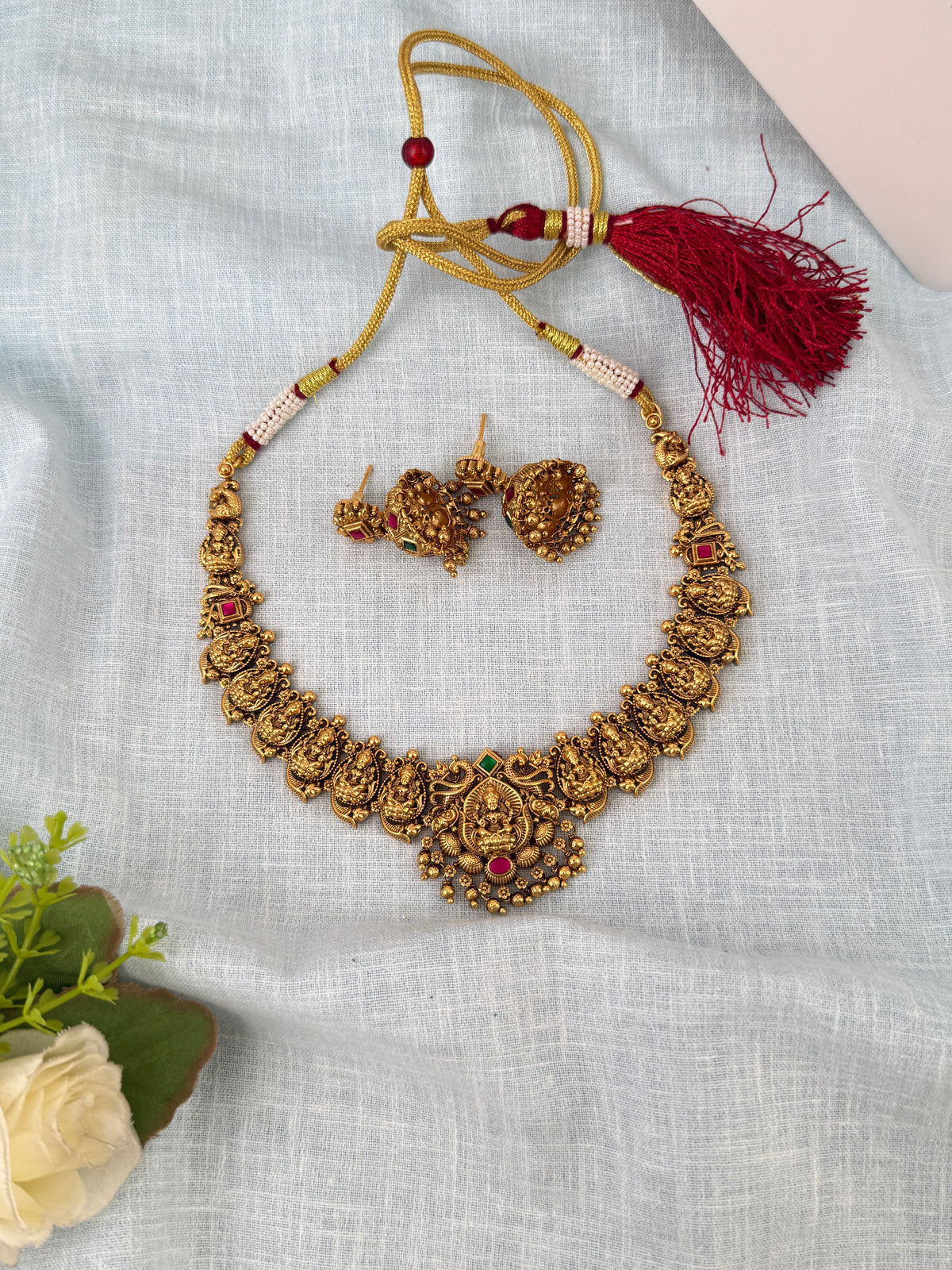 Antique temple necklace for women