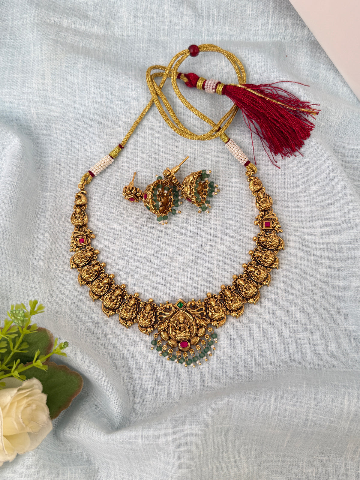 Antique temple necklace for women