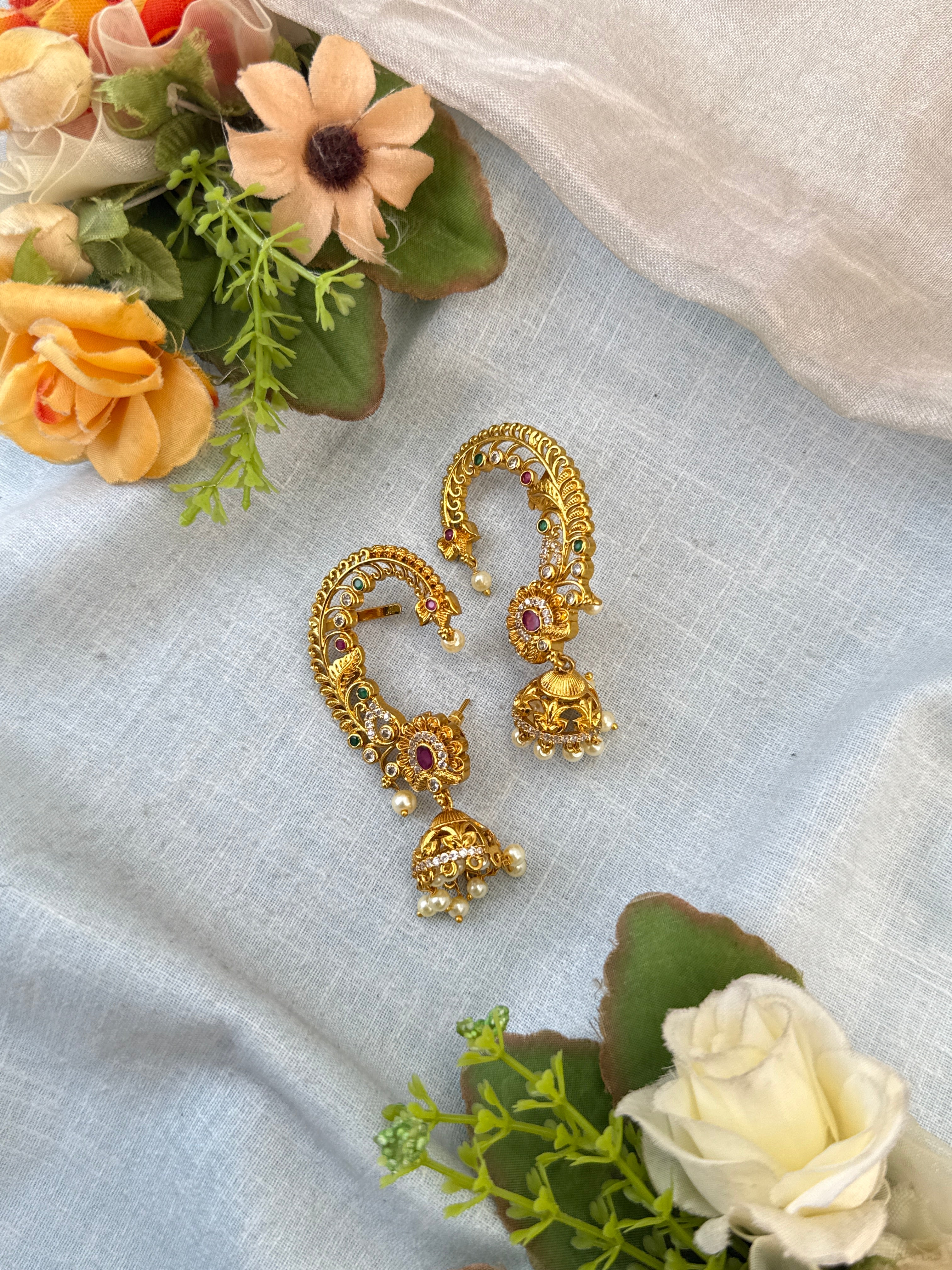 Antique Earrings, Bridal antique earrings, Antique Jhumka