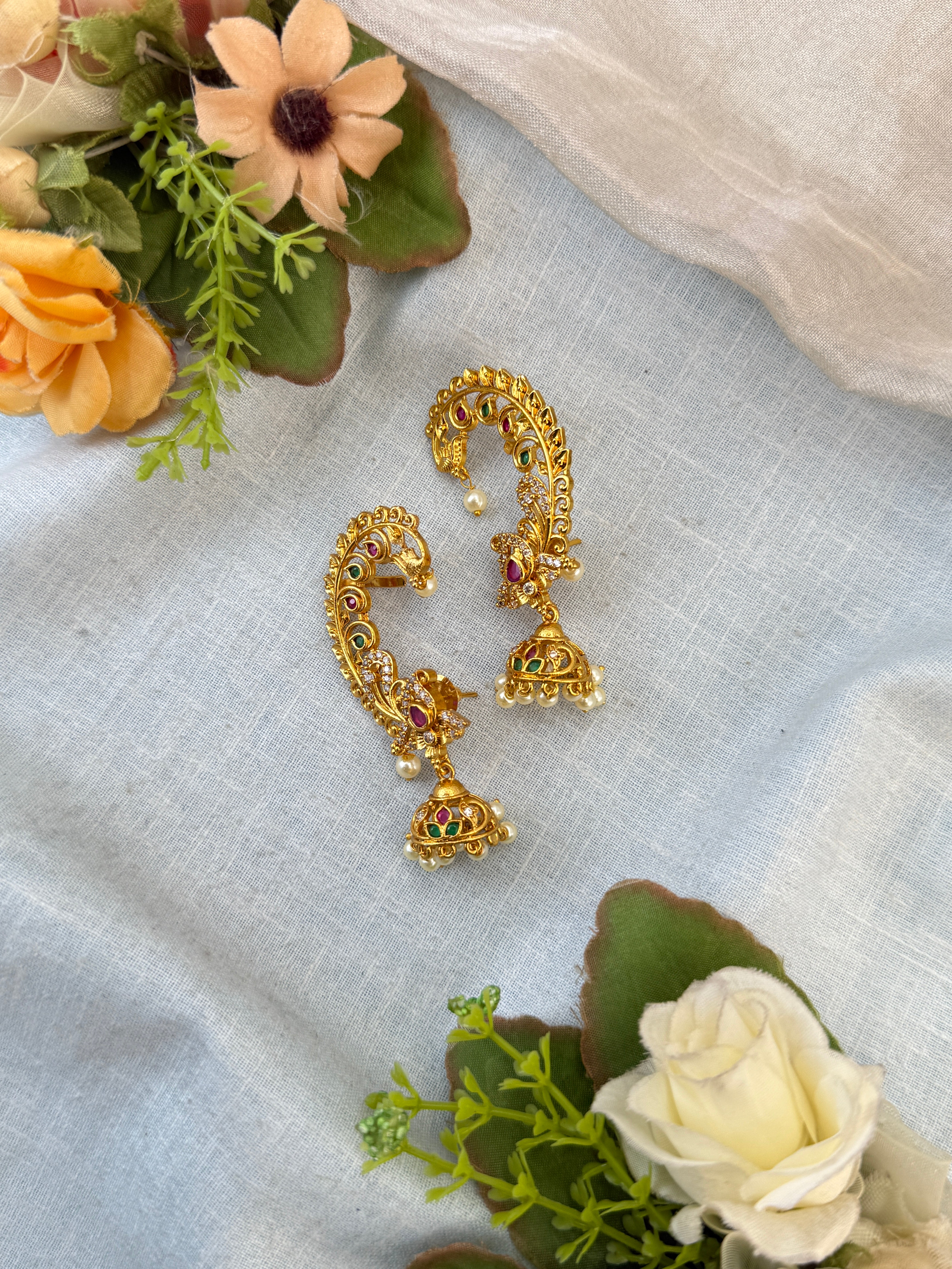 Antique Earrings, Bridal antique earrings, Antique Jhumka