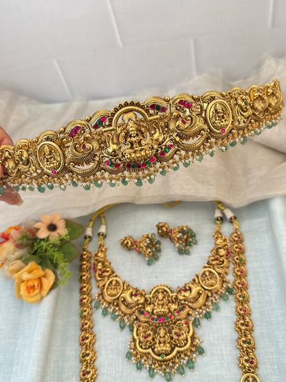 Royal Antique Jadau Premium Bridal Necklace Set 1054