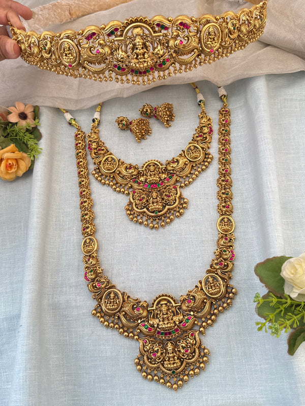 Royal Antique Jadau Premium Bridal Necklace Set 1055