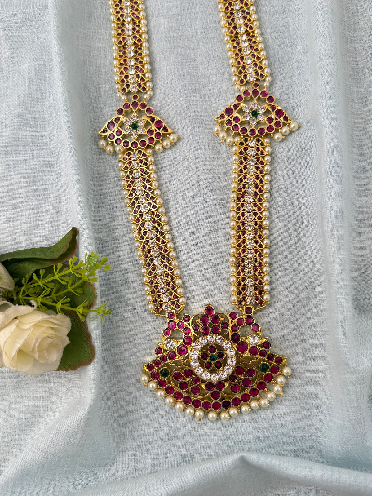Barathanatyam Classical Necklace Temple In Pure Premium Brass| N0804