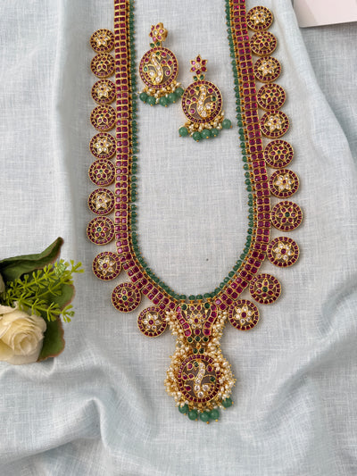 Antique Pearl Necklace Premium Long Set | N0805