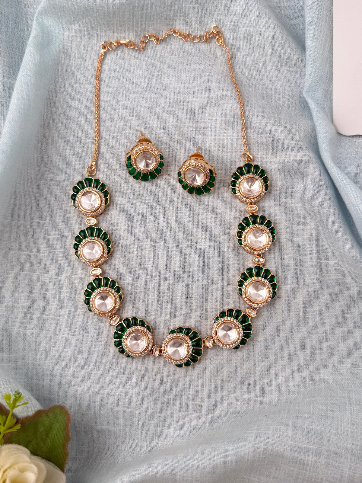 Kundan Designer Necklace Luxury Short Set | N0808