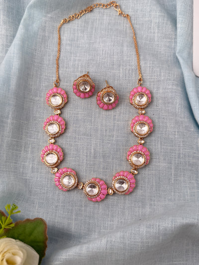 Kundan Designer Necklace Luxury Short Set | N0809