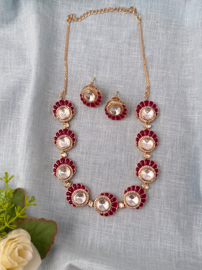 Kundan Designer Necklace Luxury Short Set | N0810