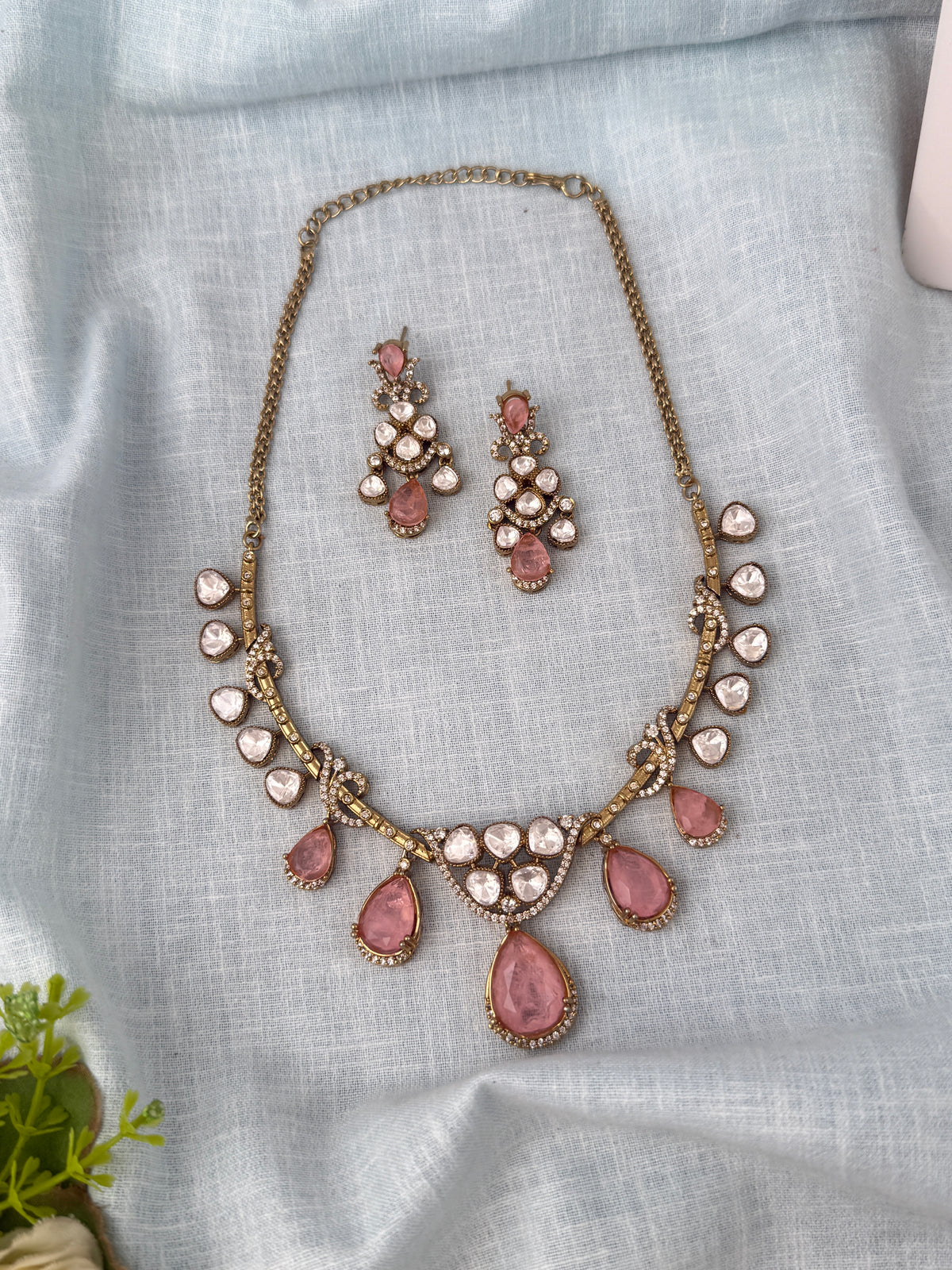 Kundan Designer Necklace Luxury Short Set | N0812