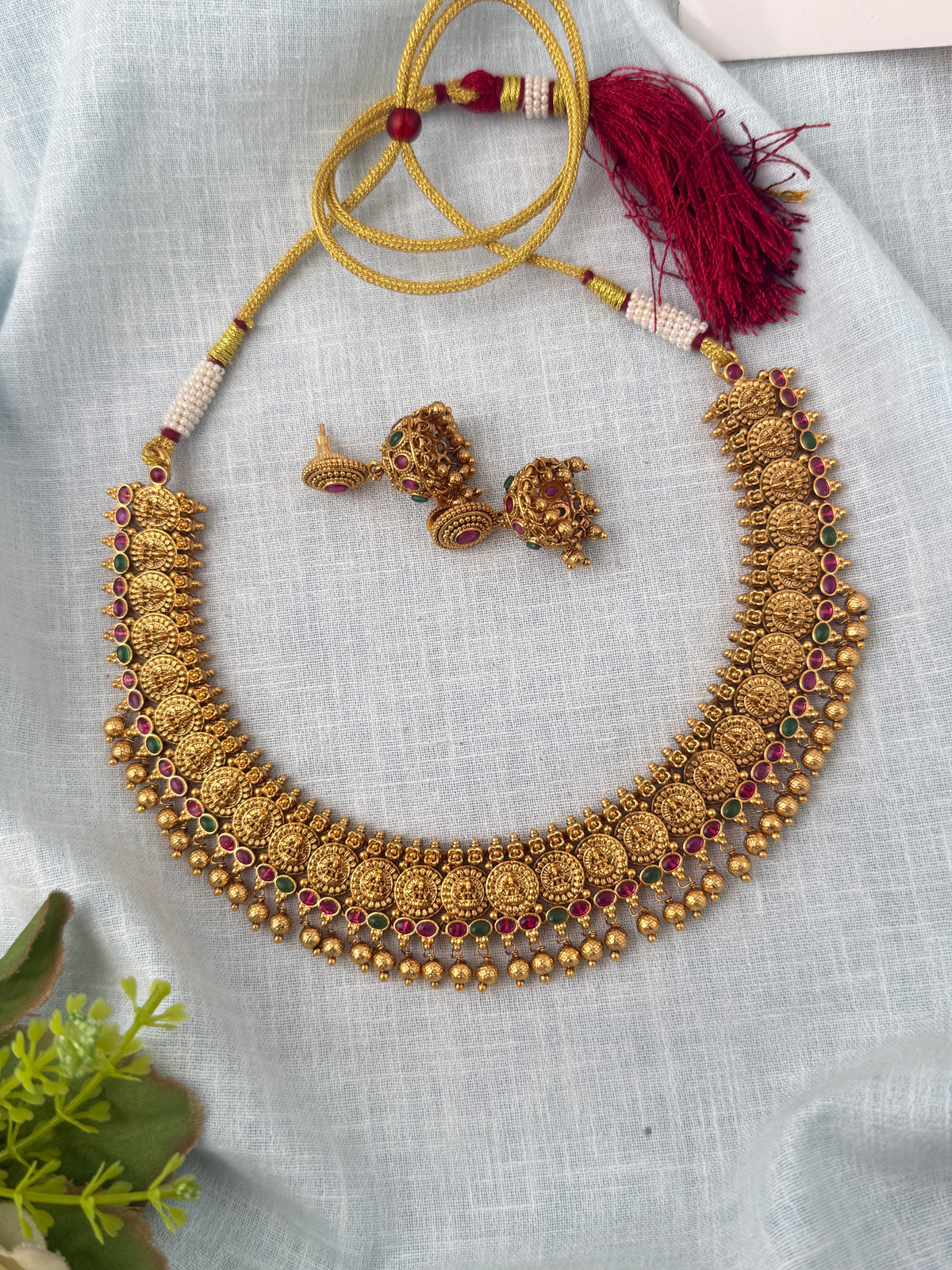Antique Kassu Necklace Royal Short Set| N0844