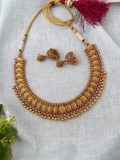 Antique Kassu Necklace Royal Short Set| N0845