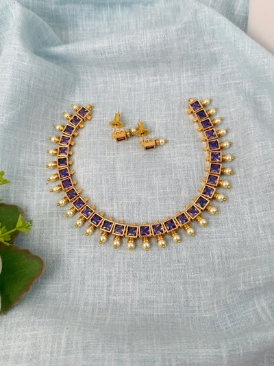 Kundan Designer Necklace Premium Short Set | N0868
