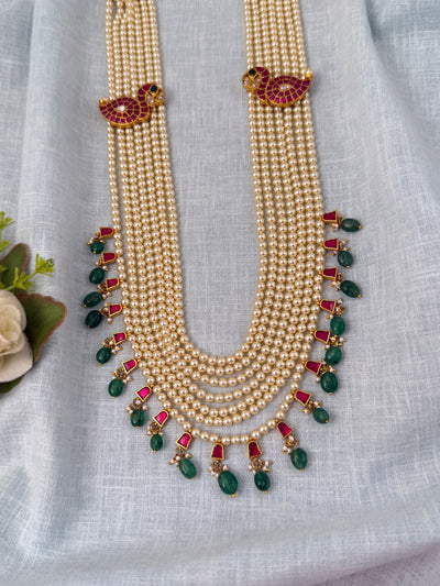 Pearl Layered Necklace Jadau Kundan Premium | N0872