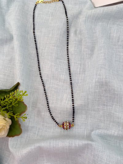 Antique Black Beads Long| N0873