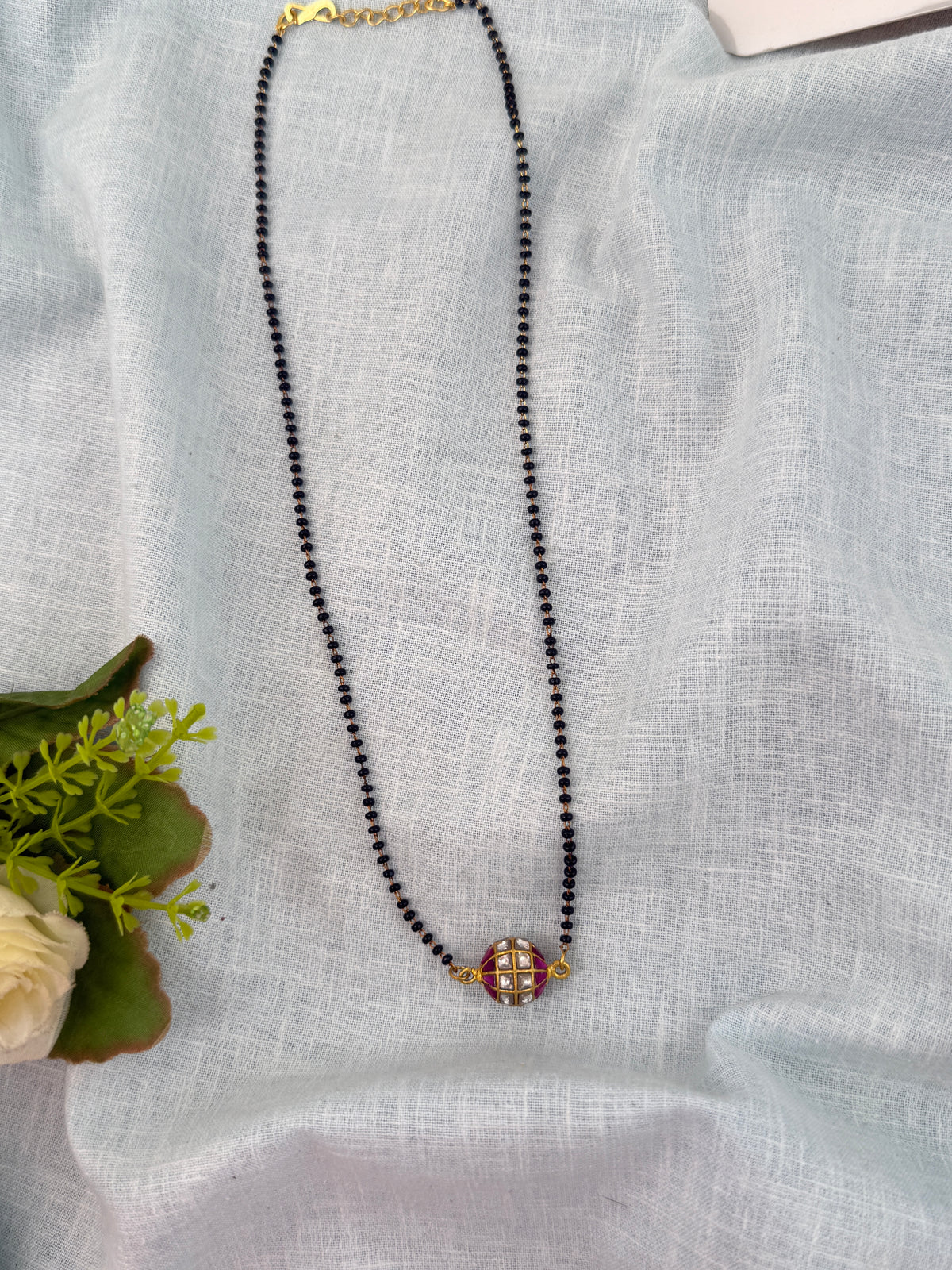 Antique Black Beads Long| N0873