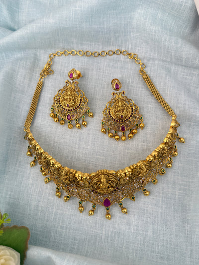 Antique temple necklace for women