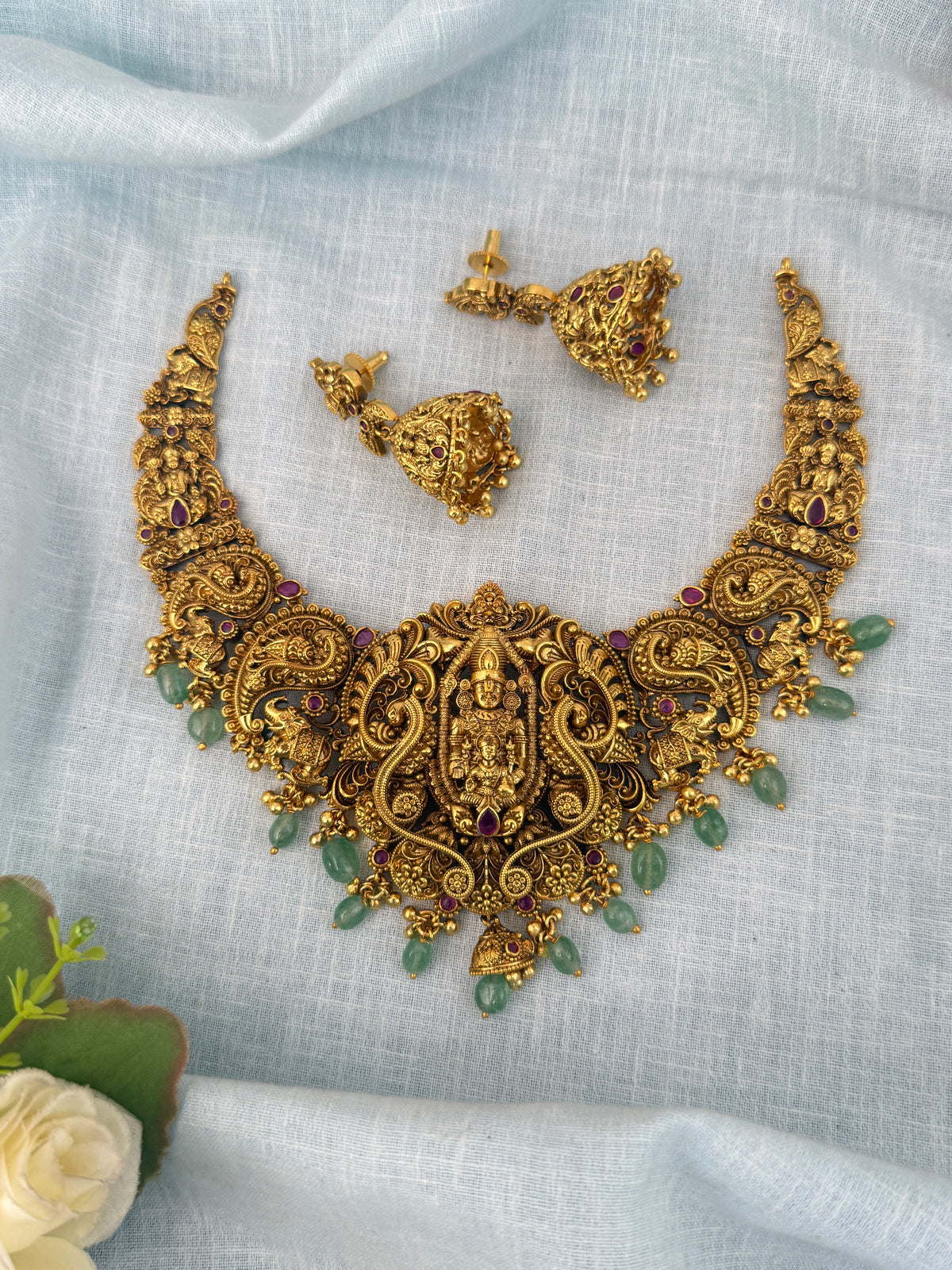 Antique temple necklace for women