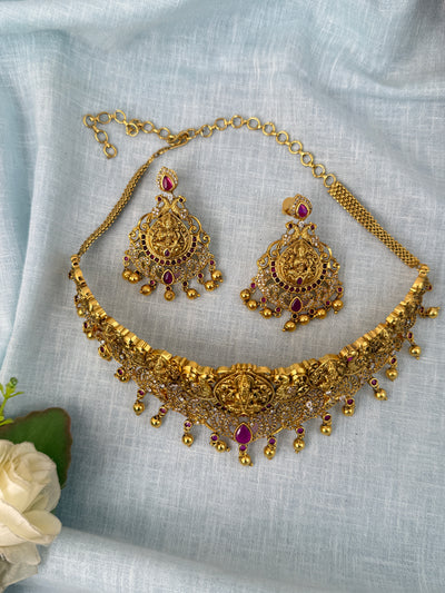 Antique temple necklace for women