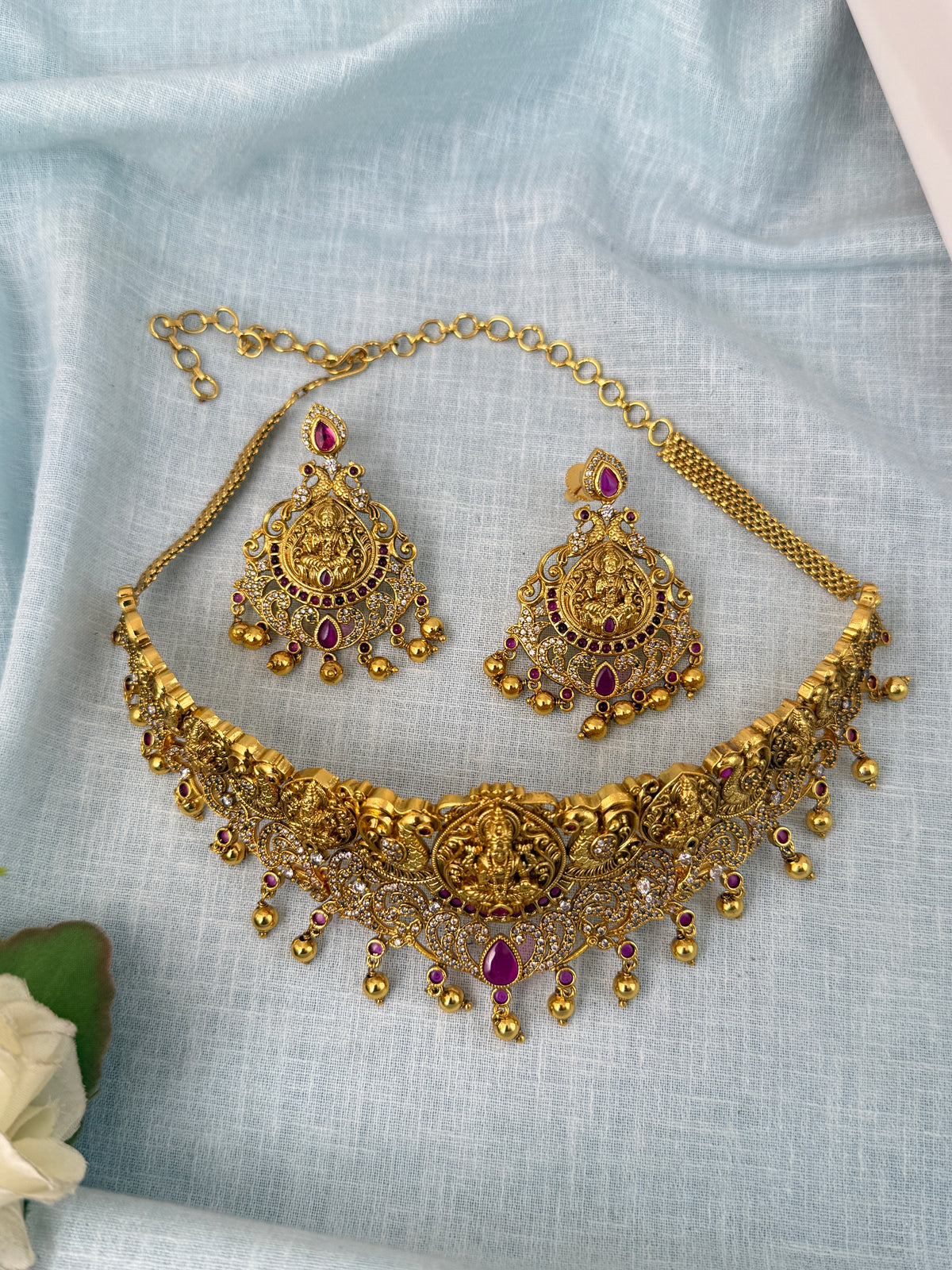 Antique Grand Choker Lakshmi Necklace Set| N0888