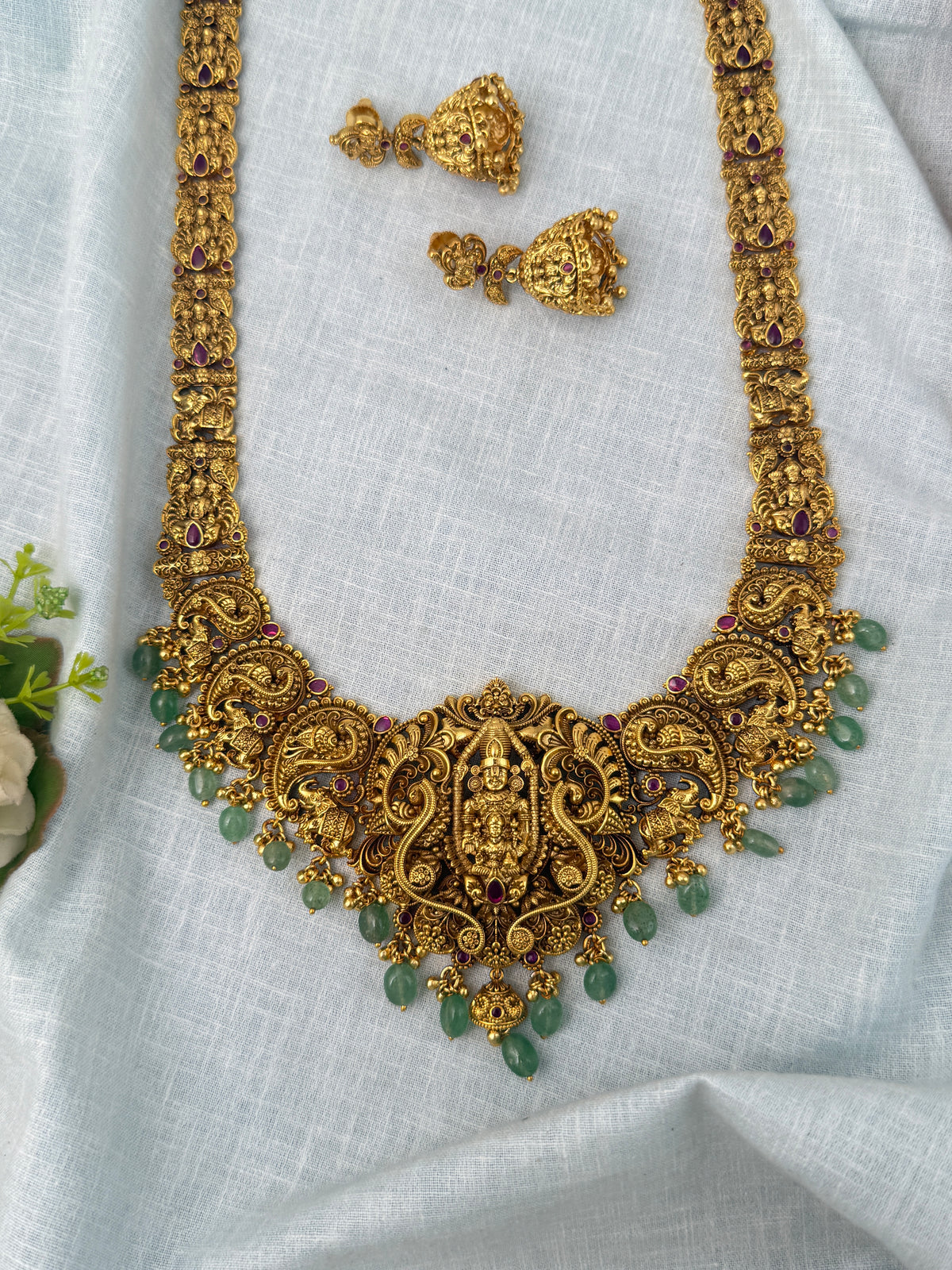 Antique Grand Necklace Venkateshwara Pendant Long Set| N0878