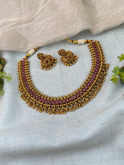 Royal Antique Short Necklace Set 1098