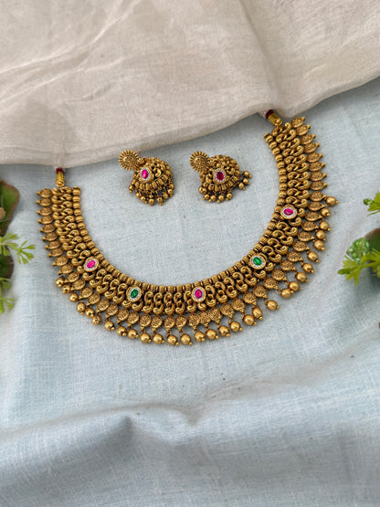 Royal Antique Short Necklace Set 1099