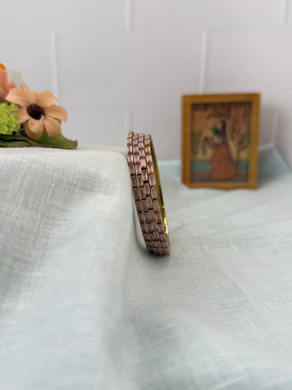 Luxurious Thin Stone Bangles Gold Base 7197 - 9 Colors