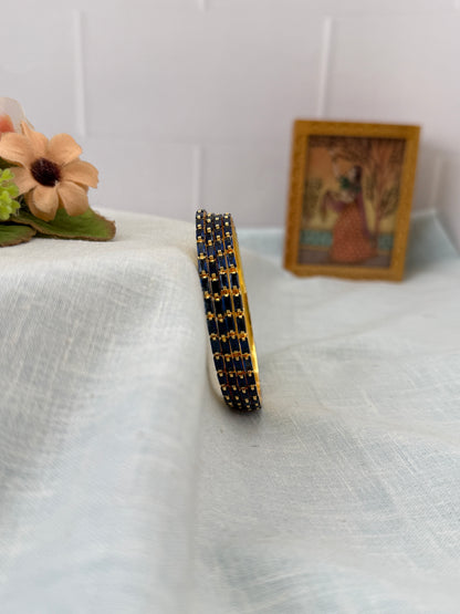 Luxurious Thin Stone Bangles Gold Base 7197 - 9 Colors