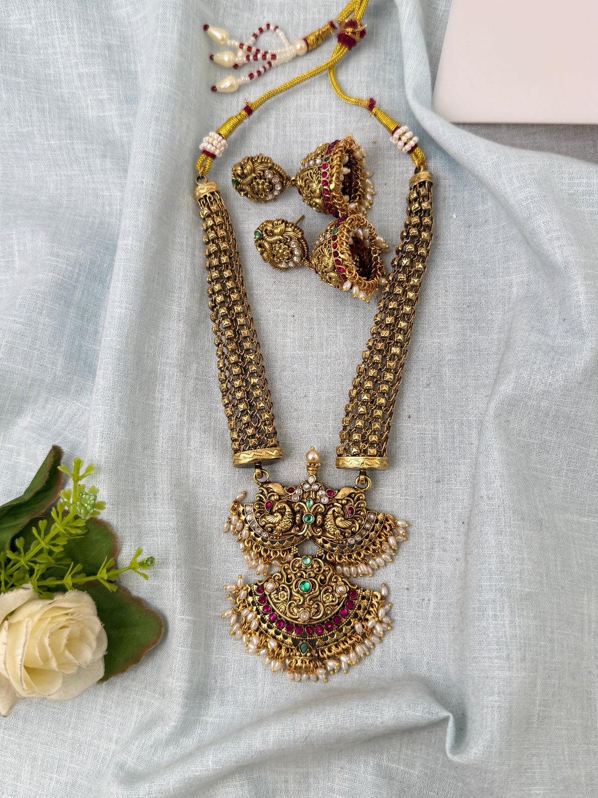Antique temple necklace for women