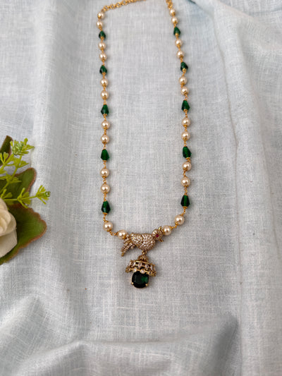 Pearl Stone Pendant Necklace Premium | N0371