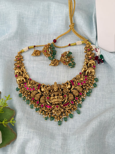 Antique temple necklace for women