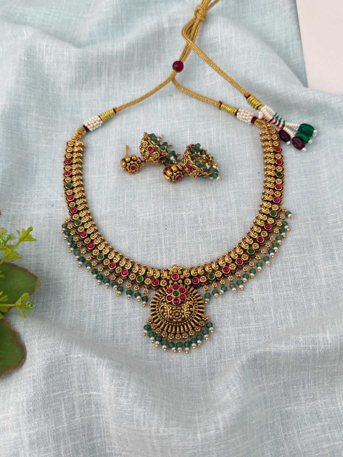 Antique temple necklace for women