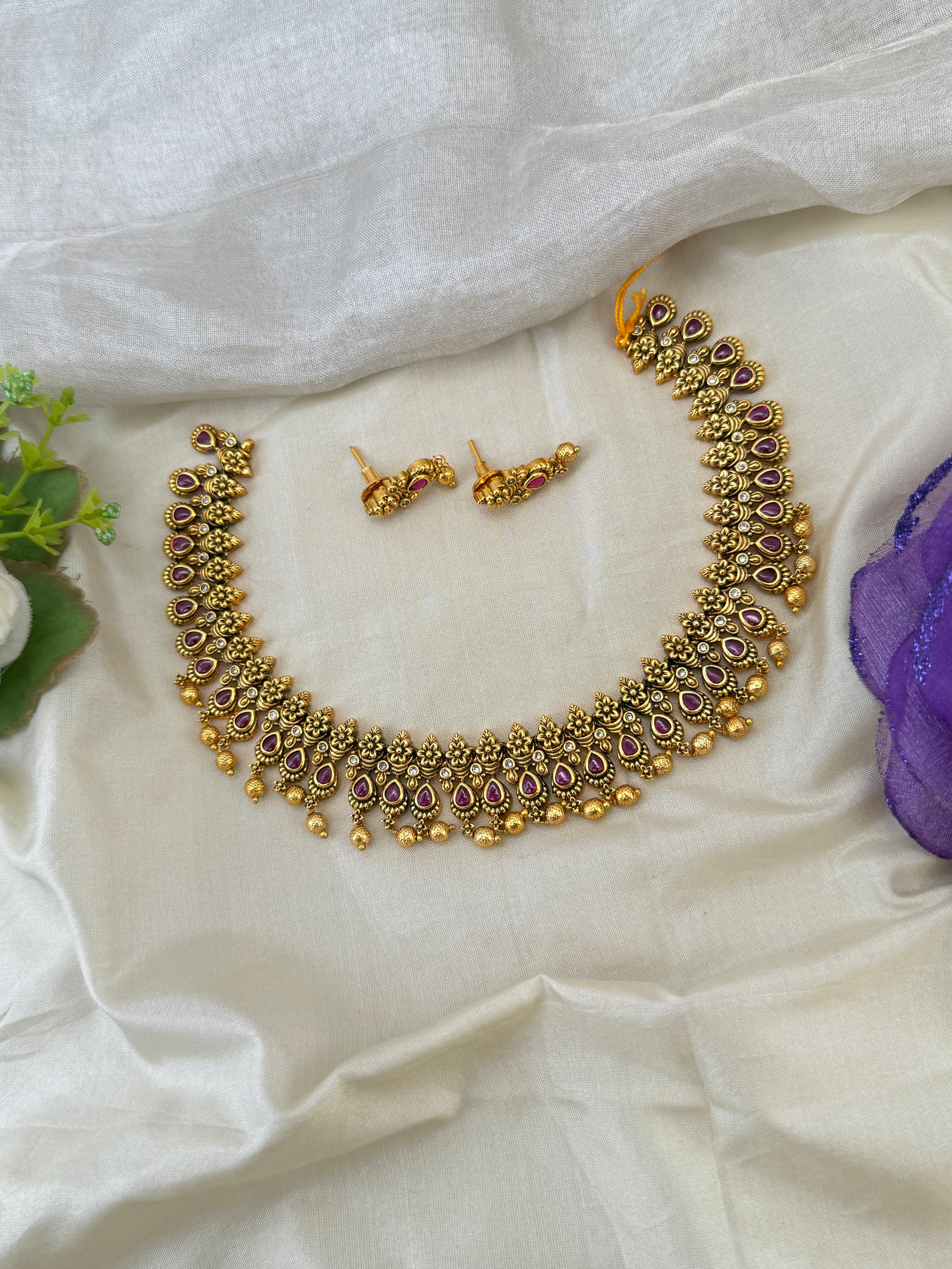 Antique Gold Necklace for Women – Traditional Ethnic Jewelry Online, bridal necklaces online