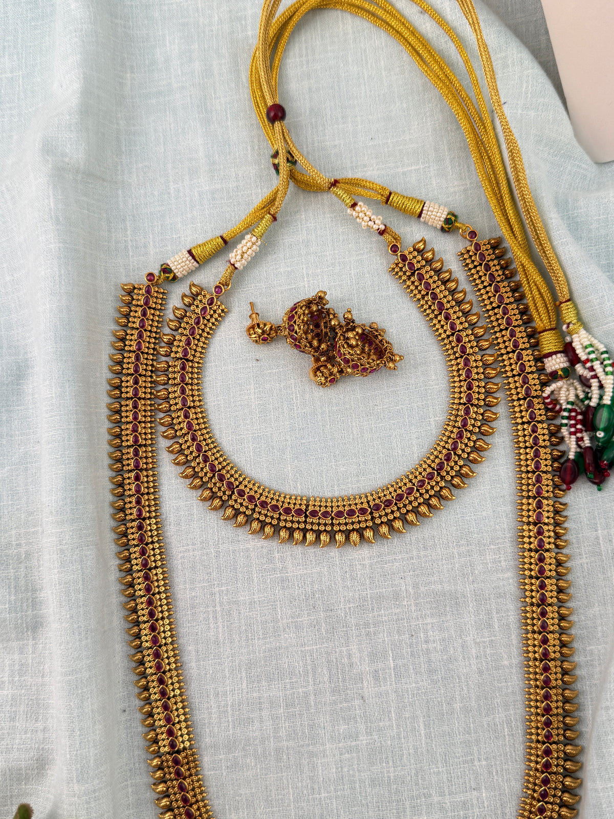 Antique Kaasu Semi Braidal Necklace Premium Set | N1130