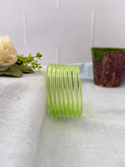 Luxurious Design New Plain Jelly Glass Bangles 3470 - Make your own box