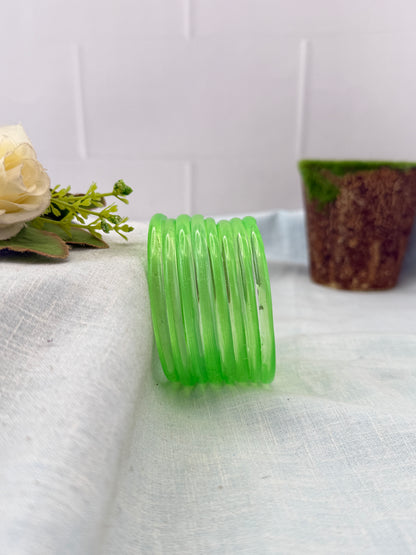Luxurious Design New Plain Jelly Glass Bangles 3470 - Make your own box