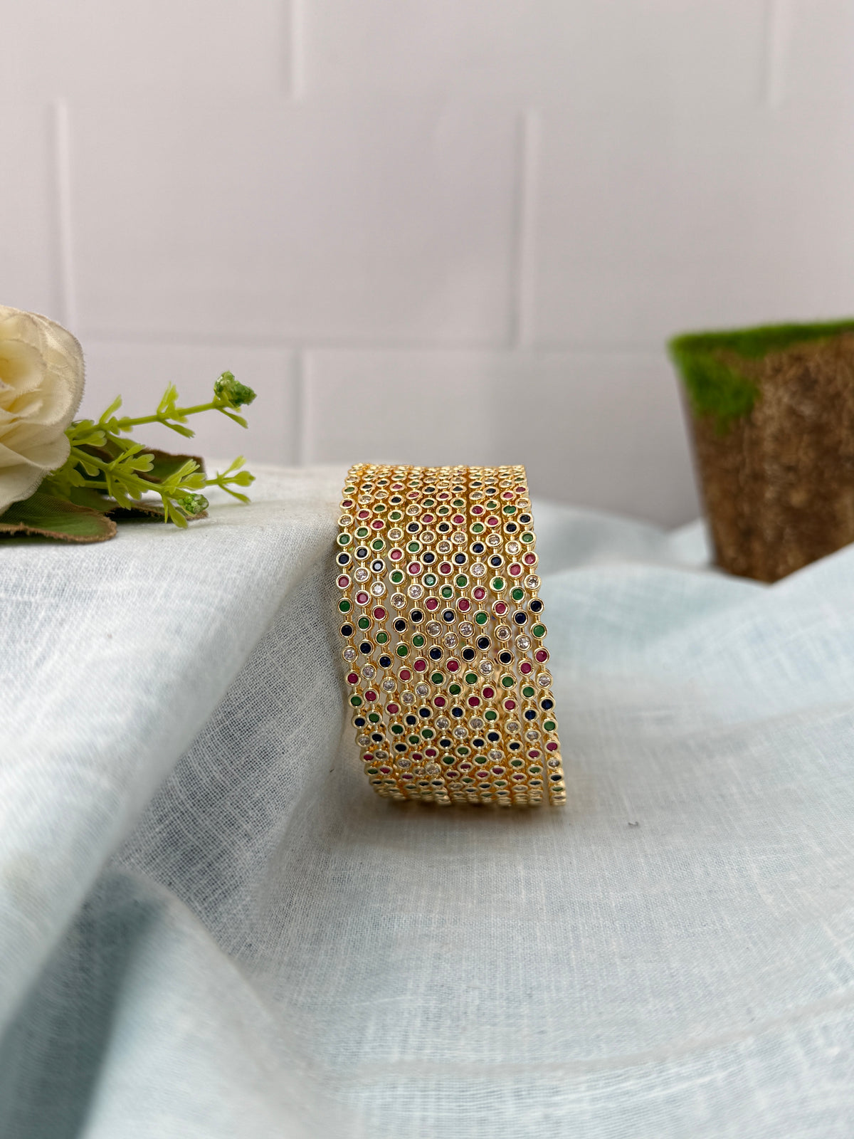 Antique temple style bridal bangles for women by Mahila