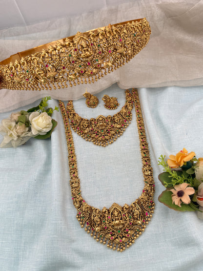 Royal Antique Jadau Bridal Necklace Set 1153