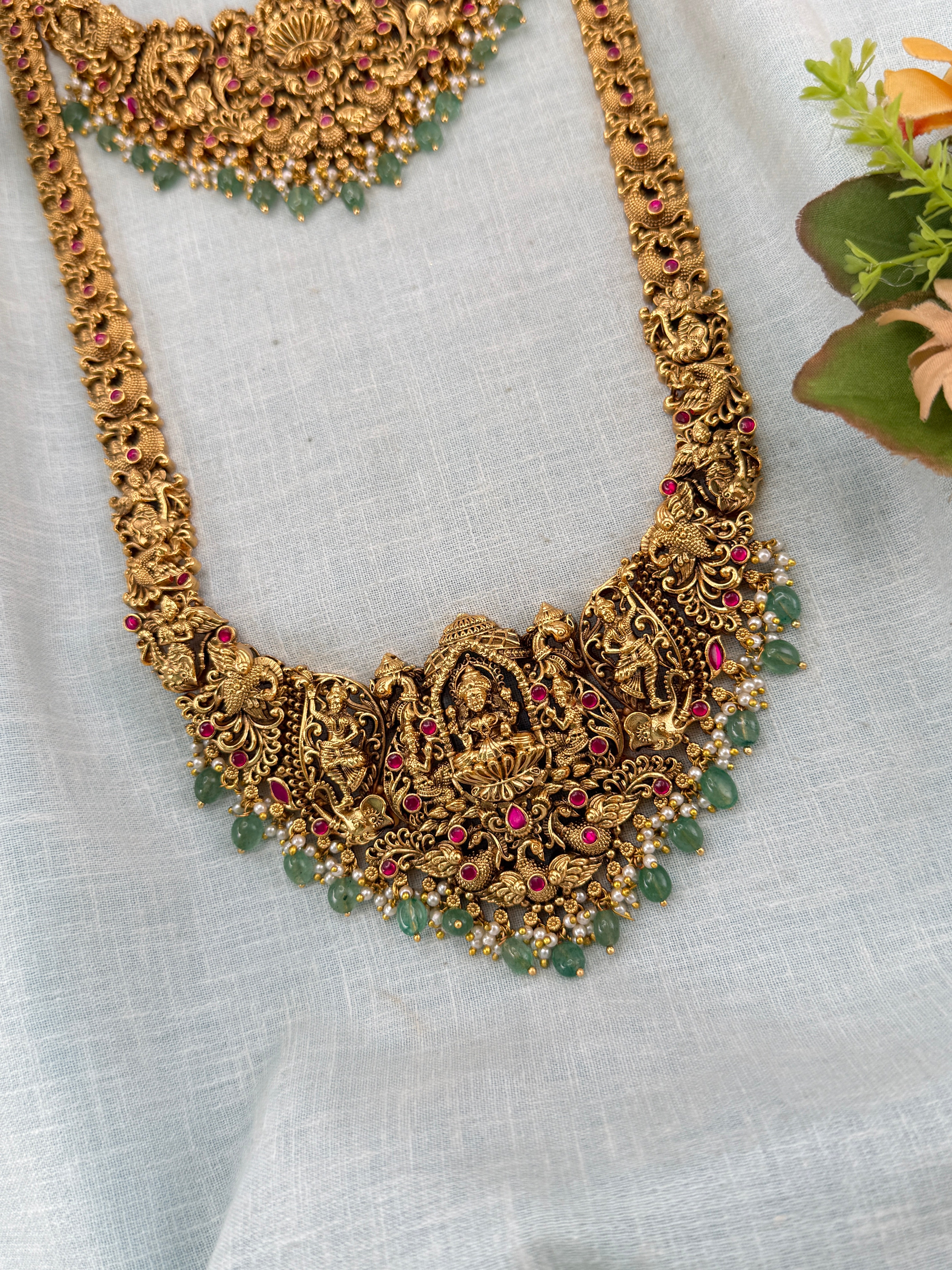 Royal Antique Jadau Bridal Necklace Set 1152