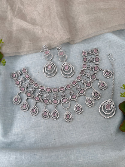 Designer Stone Short Necklace Set 834