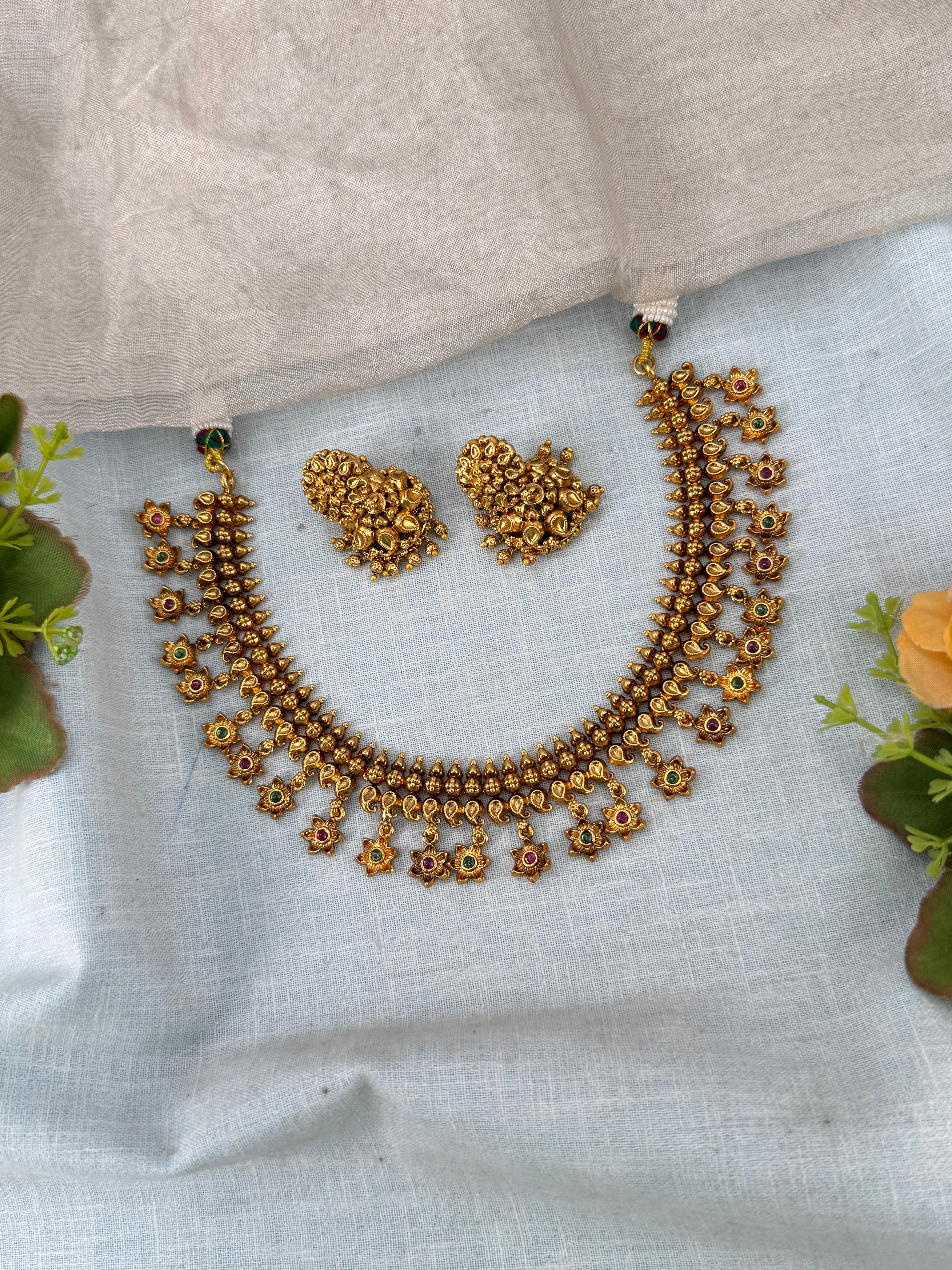 Antique Gold Necklace for Women – Traditional Ethnic Jewelry Online, bridal necklaces online
