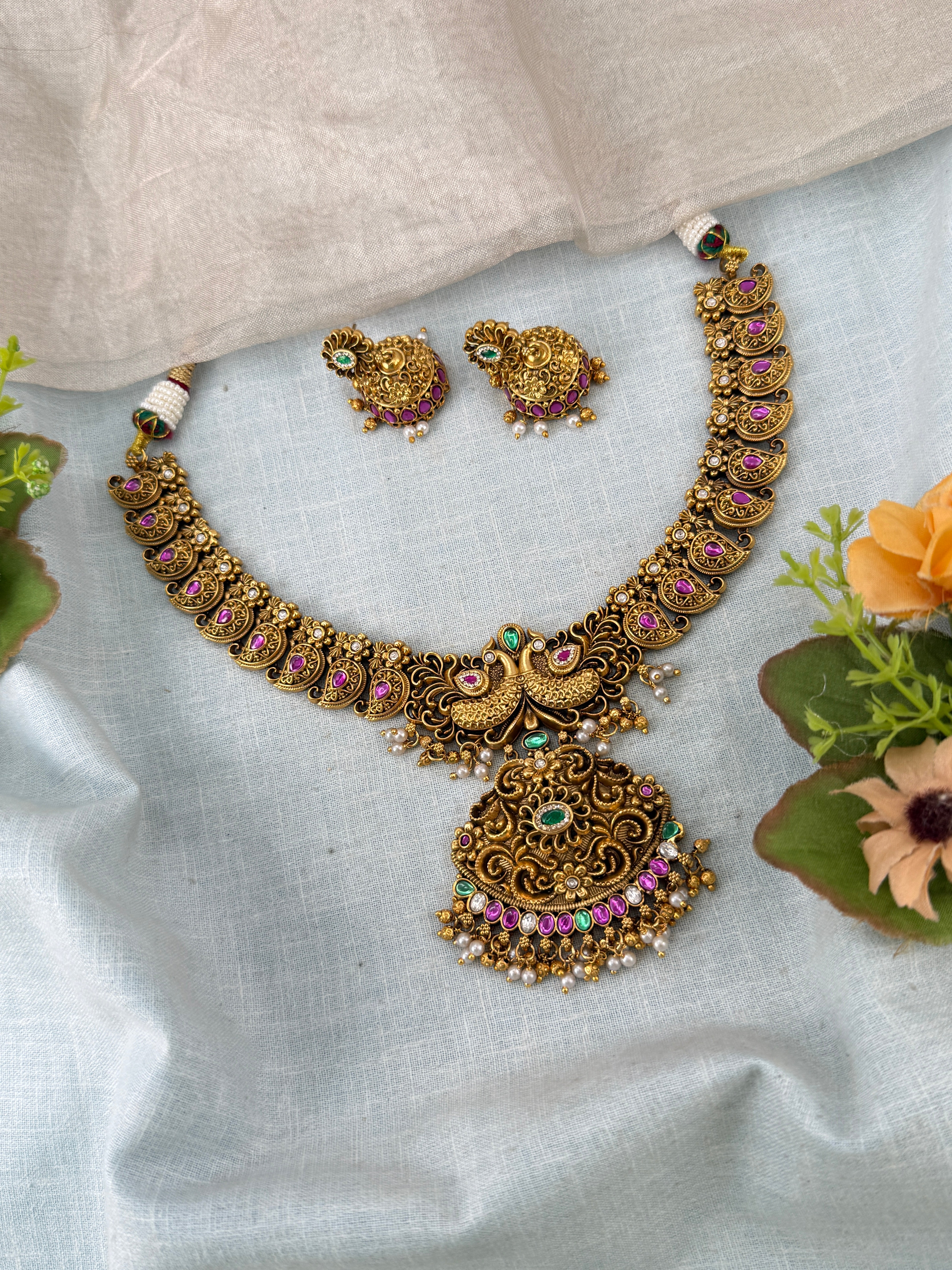 Antique Gold Necklace for Women – Traditional Ethnic Jewelry Online, bridal necklaces online