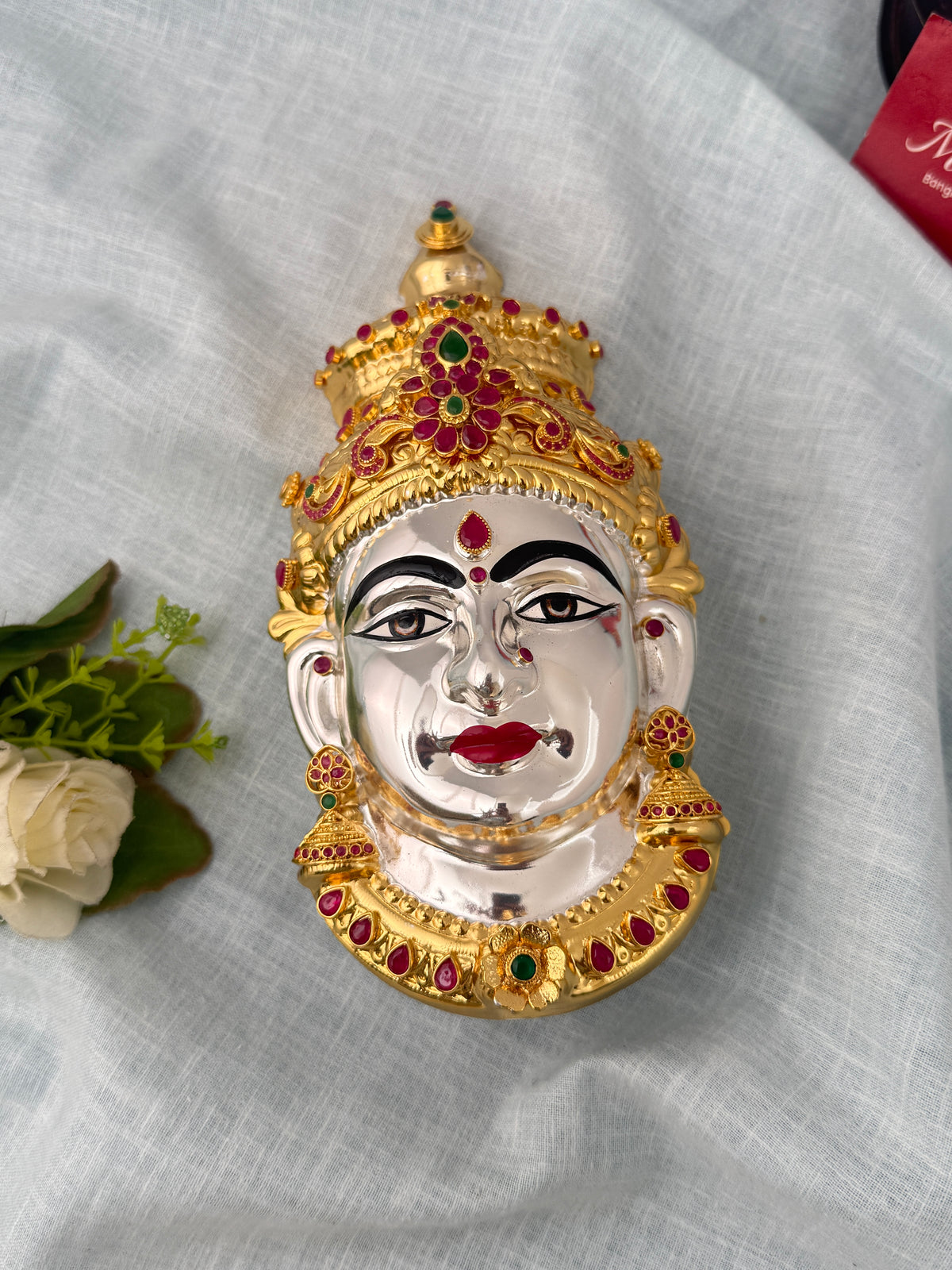 Lakshmi Devi Idol Pure Brass 6 Inches 010