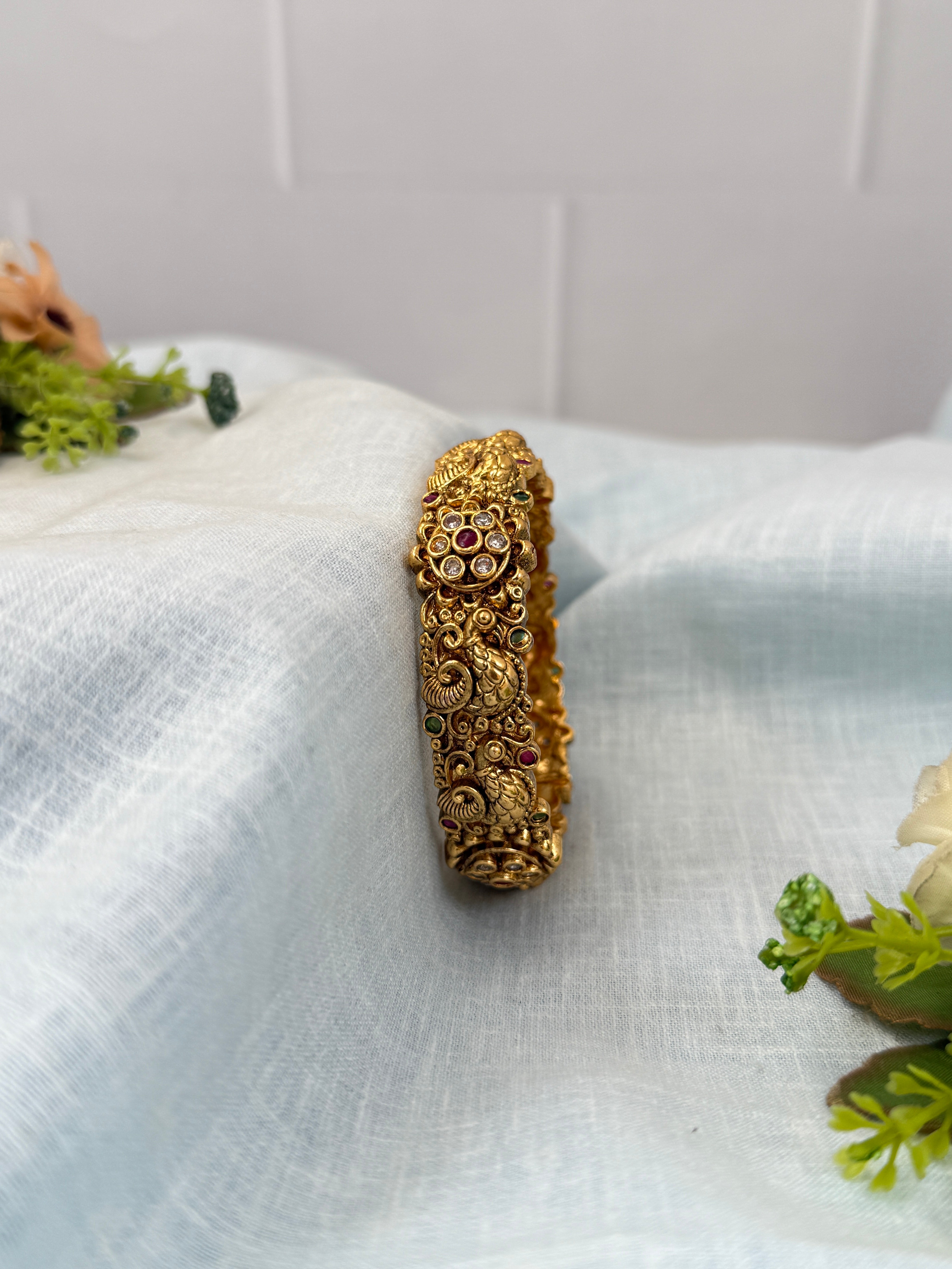 Luxurious Antique Peacock Kada Bangle 7086