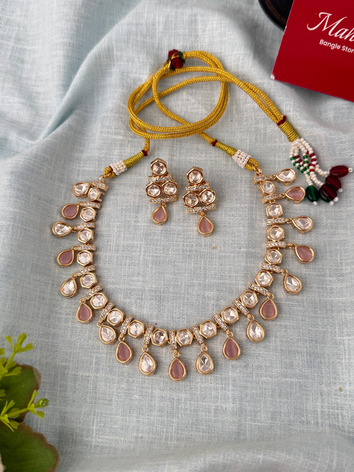 Kundan Designer Necklace Premium Short Set | N0908