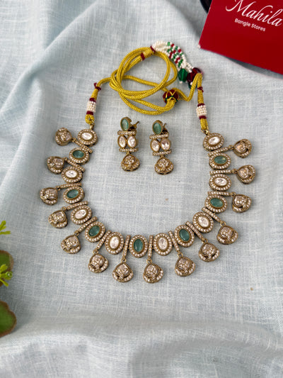 Kundan Designer Necklace Premium Short Set | N1045