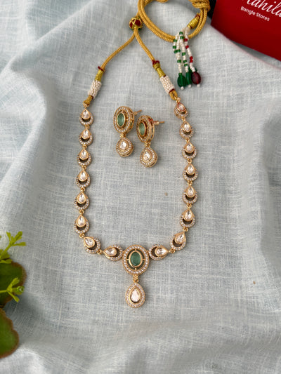 Kundan Designer Necklace Premium Short Set | N1050