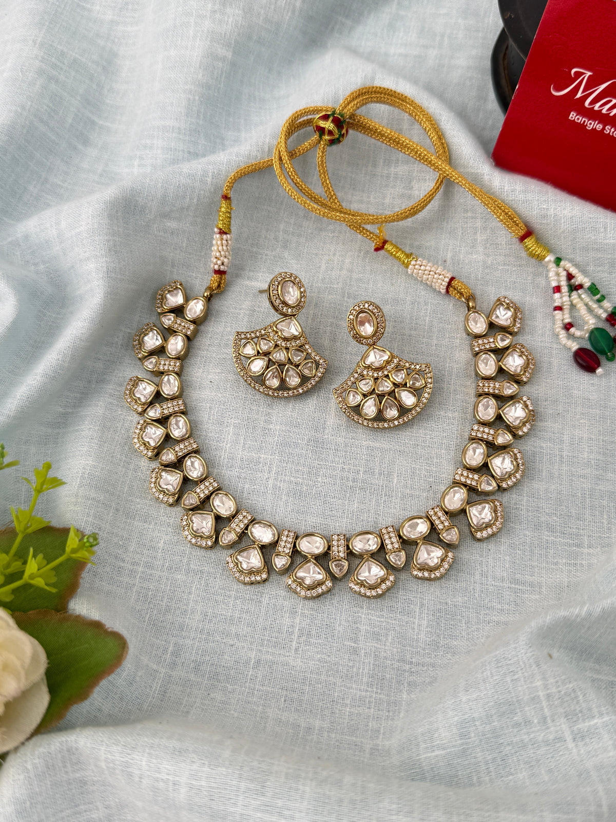 Kundan Designer Necklace Premium Short Set | N1011